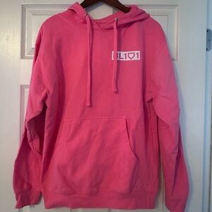 Hot Pink Baseball Lifestyle Small Hoodie